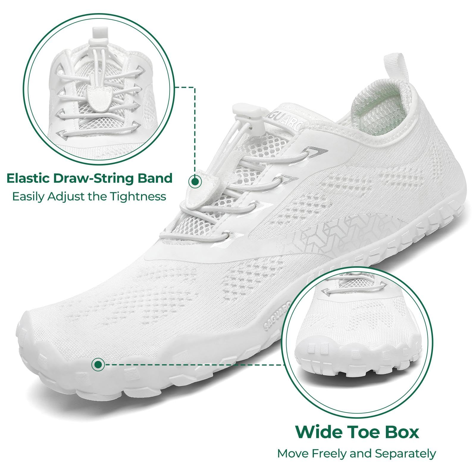 SAGUARO Barefoot Shoes Uomo Donna Scarpe Barefoot - Scarpe Minimaliste Scarpe da Palestra - Traspiranti Scarpe da Scoglio - Punta Larga e Suola a Goccia Zero Nero Fumoso,Gr.35-48 EU