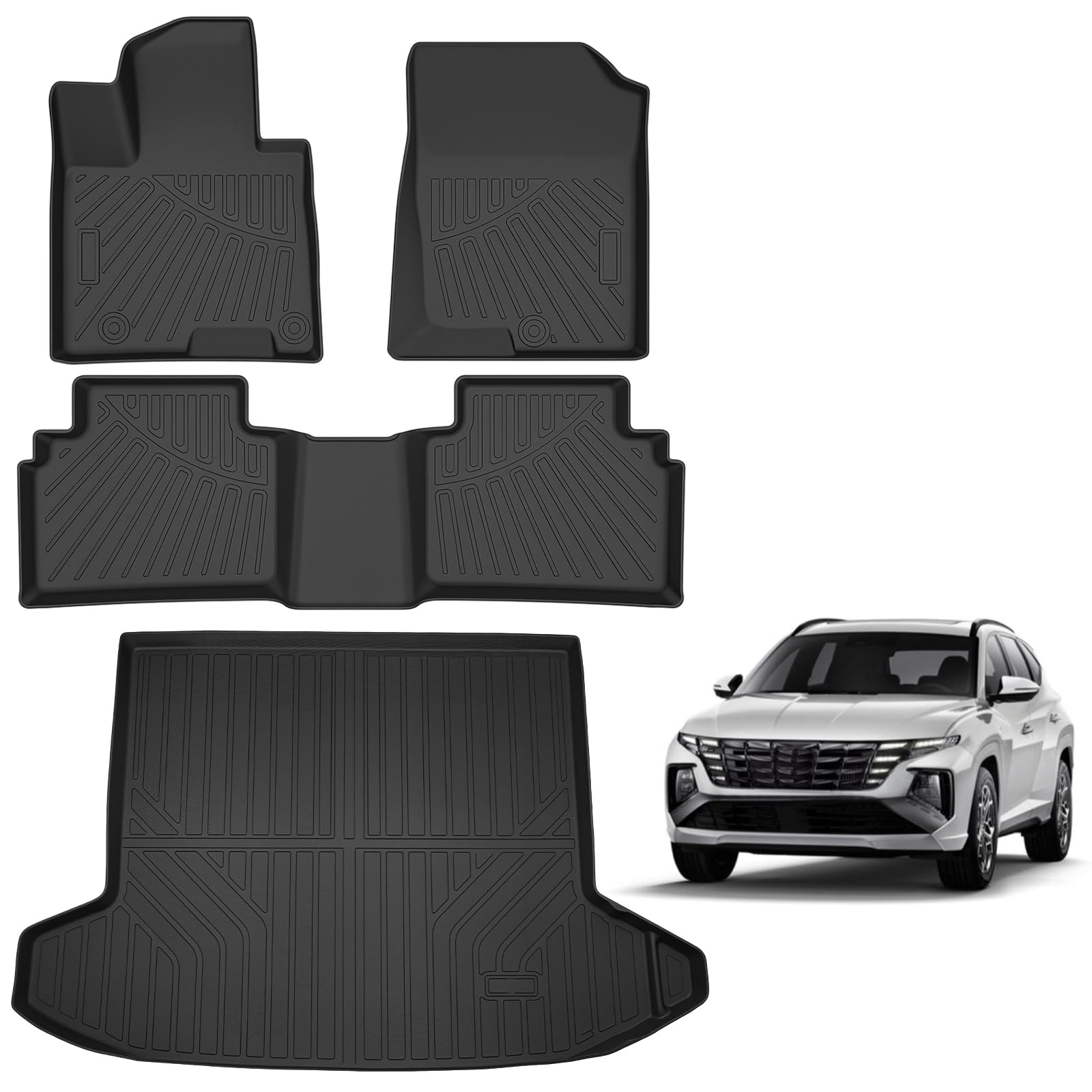 MOOREVER Floor Mats Cargo Liners for 2022 2023 2024 2025 2026 Hyundai Tucson Only Fit Gas Model Heavy