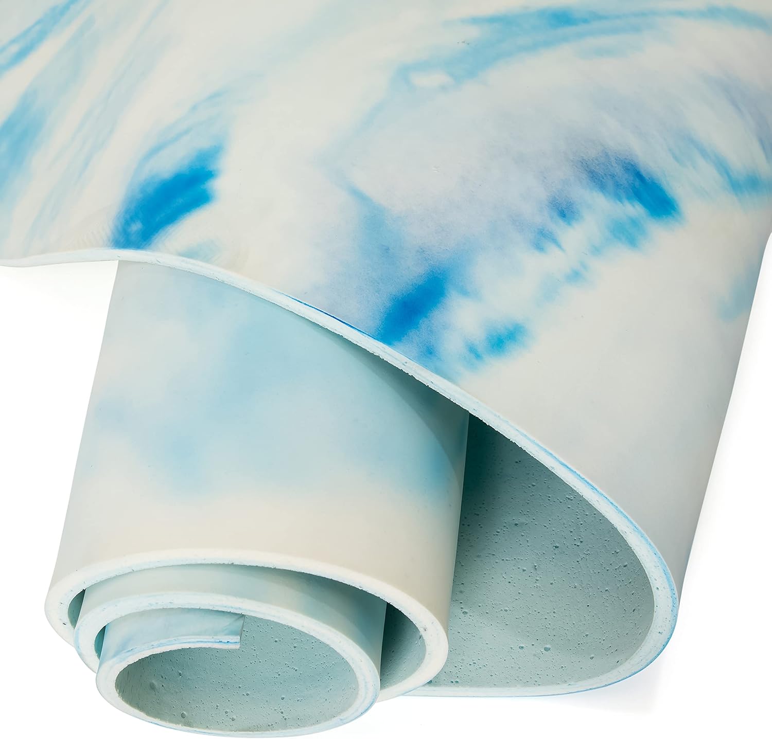 NATURAL LIFE PALMPRING Yoga Mats – Organic 10 mm Thick Cushion Non-Slip Tie Dye Print Fitness Pilates Gym Exercise Floor Workout with Bags