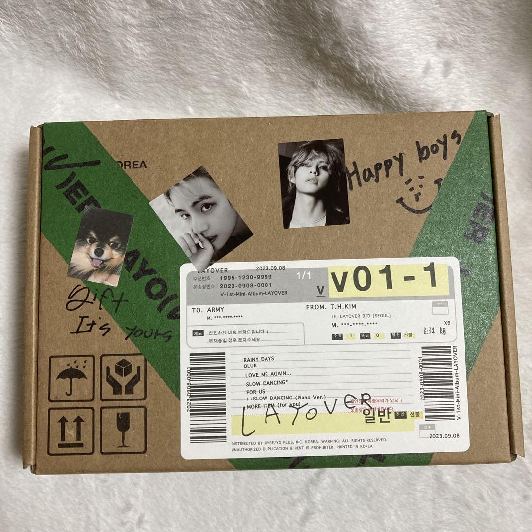 Amazon.co.jp: BTS V Layover 緑ver ポスカ、写真集、ポスター、BOX