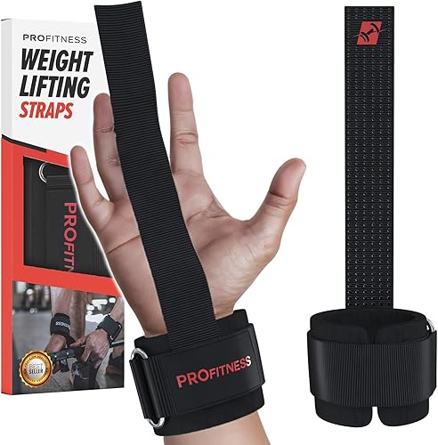 ProFitness Correas de levantamiento de pesas Correas de muñeca de 10 pulgadas de largo para levantamiento de pesas Correas de levantamiento de