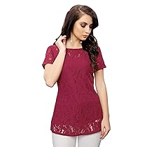 Selvia Women’s Regular Fit Net Crop Top