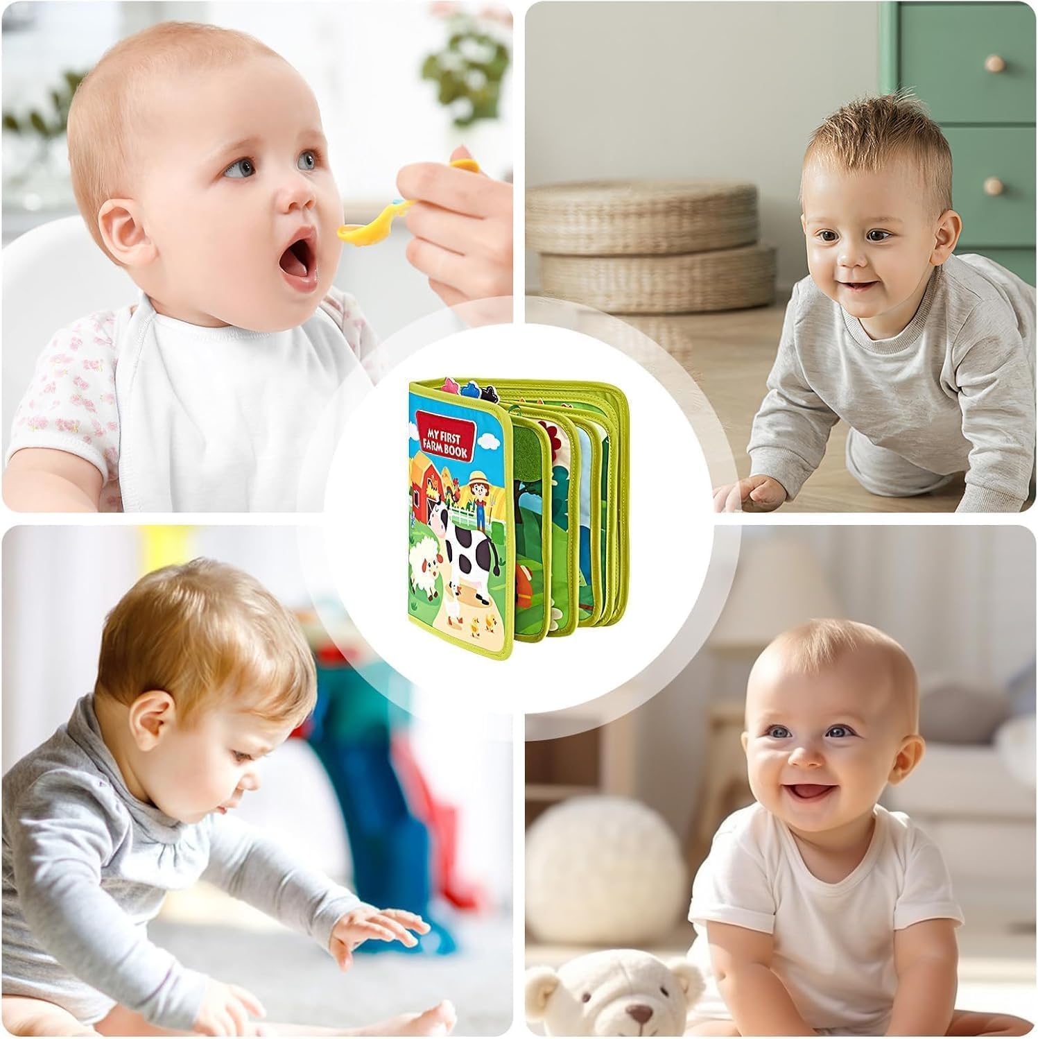 Busy Board Montessori Libro Interattivo 1 Anno - Quiet Book Sensoriale Educativo - Giochi Montessori 1 2 3 4 5 6 Anni Tavolo Pannello di Feltro attività Valigetta Didattici Regalo Bimbo
