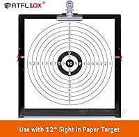 Vista 3 de Atflbox Trampa para Perdigones con Blancos de Papel Bullseye de Salpicaduras de 12''x12'' y Blancos de Tiro Giratorios para Calibre .177 .22