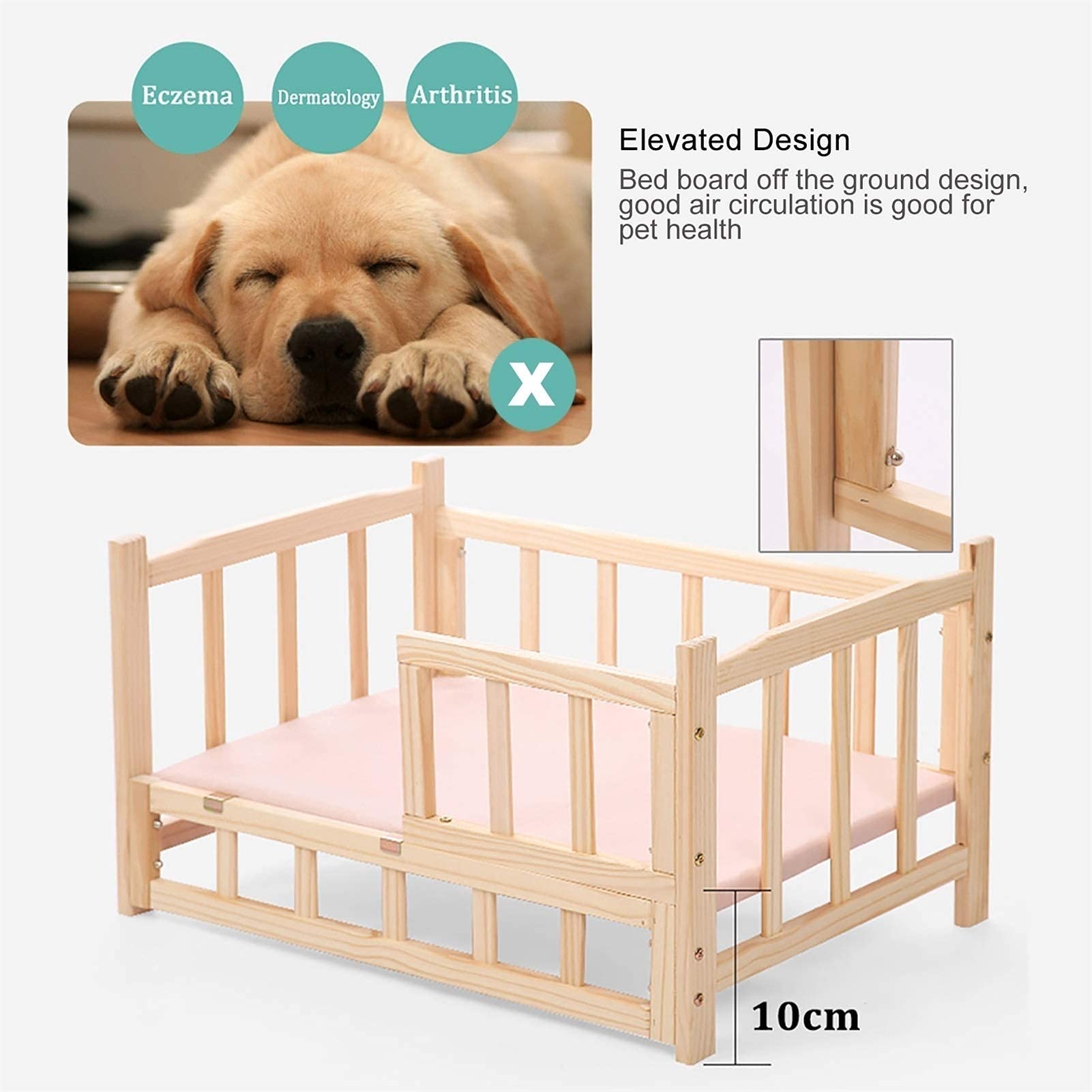 Amazon.co.jp: 飼育犬猫用ベッド、冬用木製ヘビーデューティーラージ