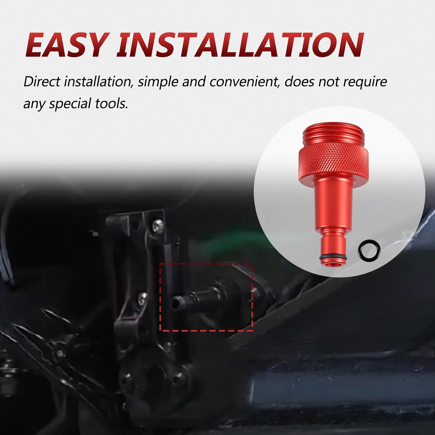 𝘼𝙡𝙪𝙢𝙞𝙣𝙪𝙢 Flush Adapter with 2 O-rings, Flush Adapter for Threaded Water Outlet Fitting Compatible with SeaDoo Replace#: 295500473