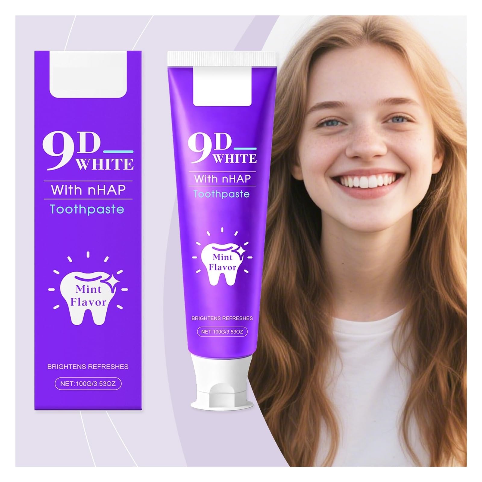 Pasta de Dientes Iluminadora 100g. Purifica el entorno bucal y mejora la limpieza superficie dental(3pcs)