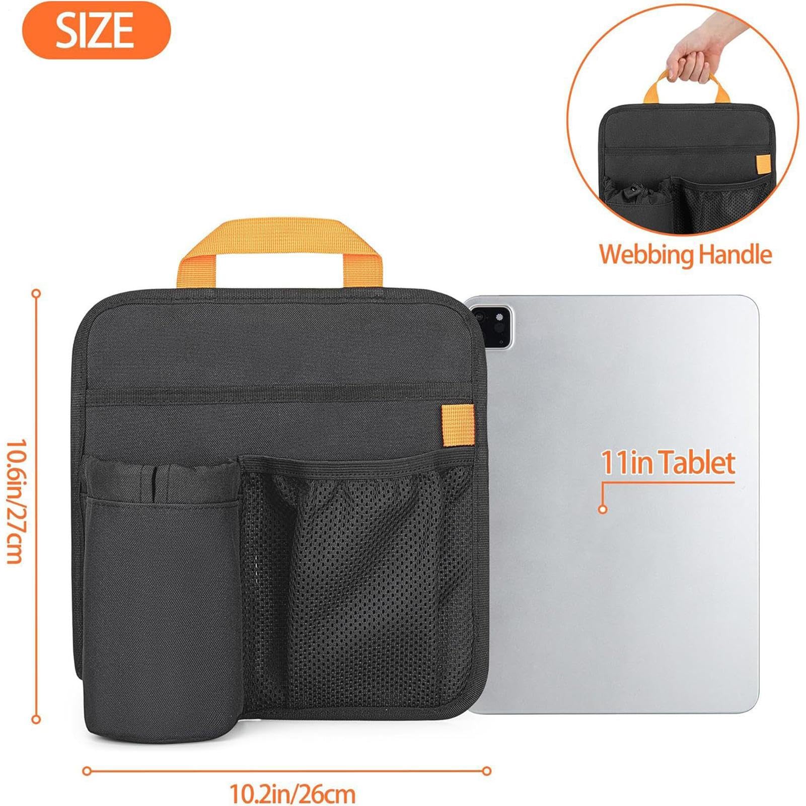 Portavasos para silla de playa, organizador lateral de silla, organizador multifuncional para exteriores, césped, patio, mochilero, teléfono, gafas de sol, aperitivo