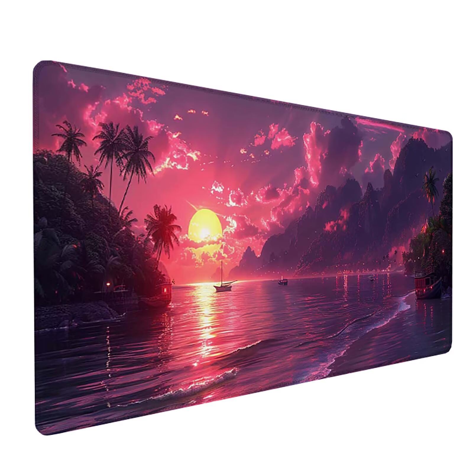 Podkładka pod mysz XXL 1600x800x3mm, różowa podkładka pod mysz do gier z antypoślizgową gumową powierzchnią, poprawia precyzję i szybkość, komputer dla gracza i akcesoria biurowe, prezent dla mężczyzn