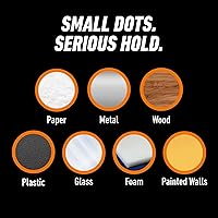 Vista 3 de Gorilla Puntos adhesivos permanentes, de doble cara, transparentes, 0.5 pulgadas de diámetro, 150 piezas (paquete de 3), sin ensuciar, apto