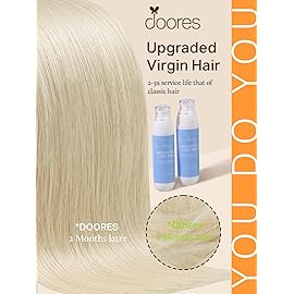 DOORES Platinum Blonde 10 Inch 30g 20pcs Tape in Remy Hair Extensions, Straight and Silky