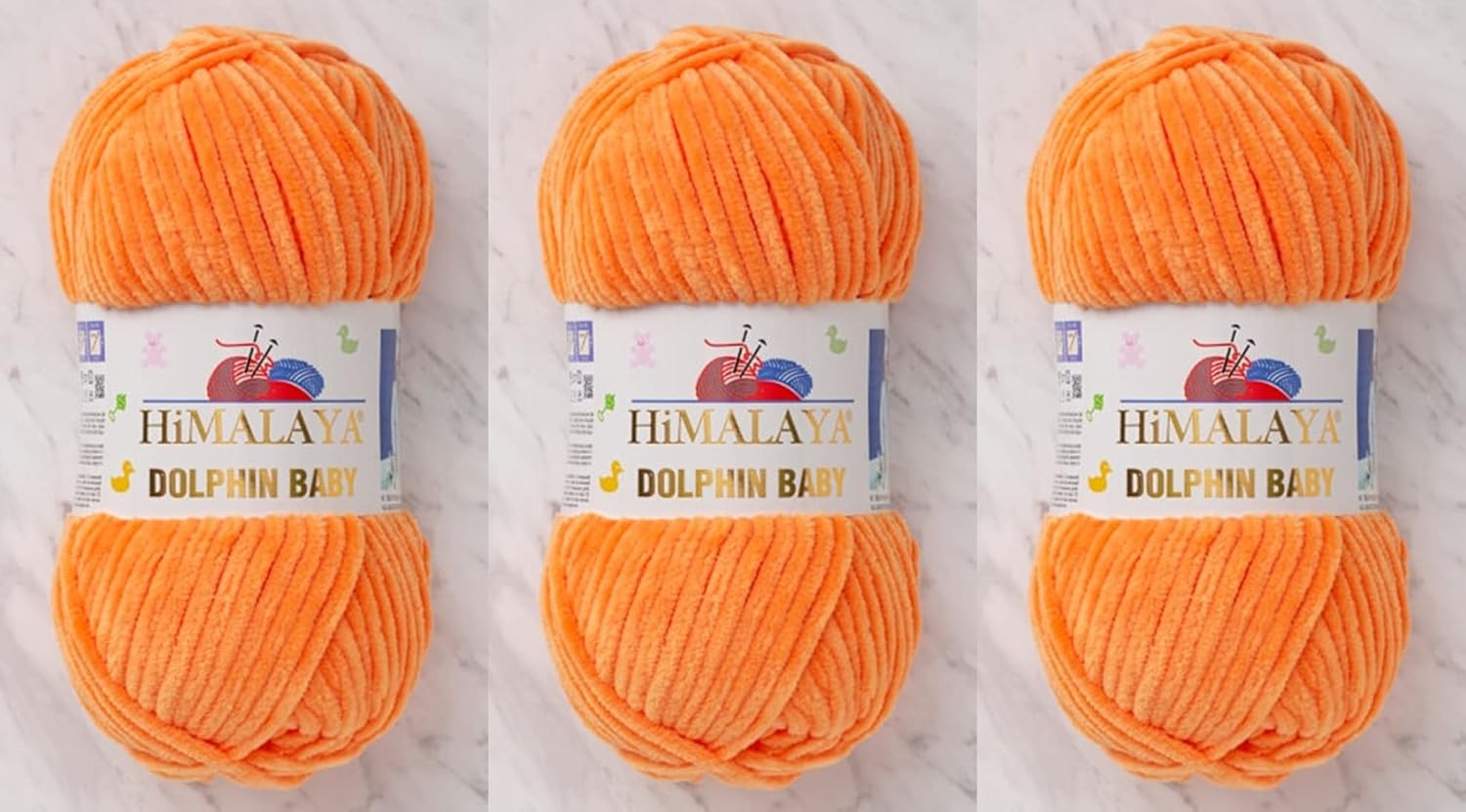 3 Skeins Himalaya Dolphin Baby Yarn 395 Yards 3x100gram Super Bulky Baby Blanket Yarn(80316)