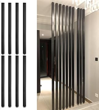 YXXSDP Pack of 8 Room Divider Partition Post Wooden Slats, Stand Straight Stylish Privacy Screens Room Separating, Home Office Restaurant Balcony DecorWhite 8pcs,Height 110CM/43.3IN/3.6FT