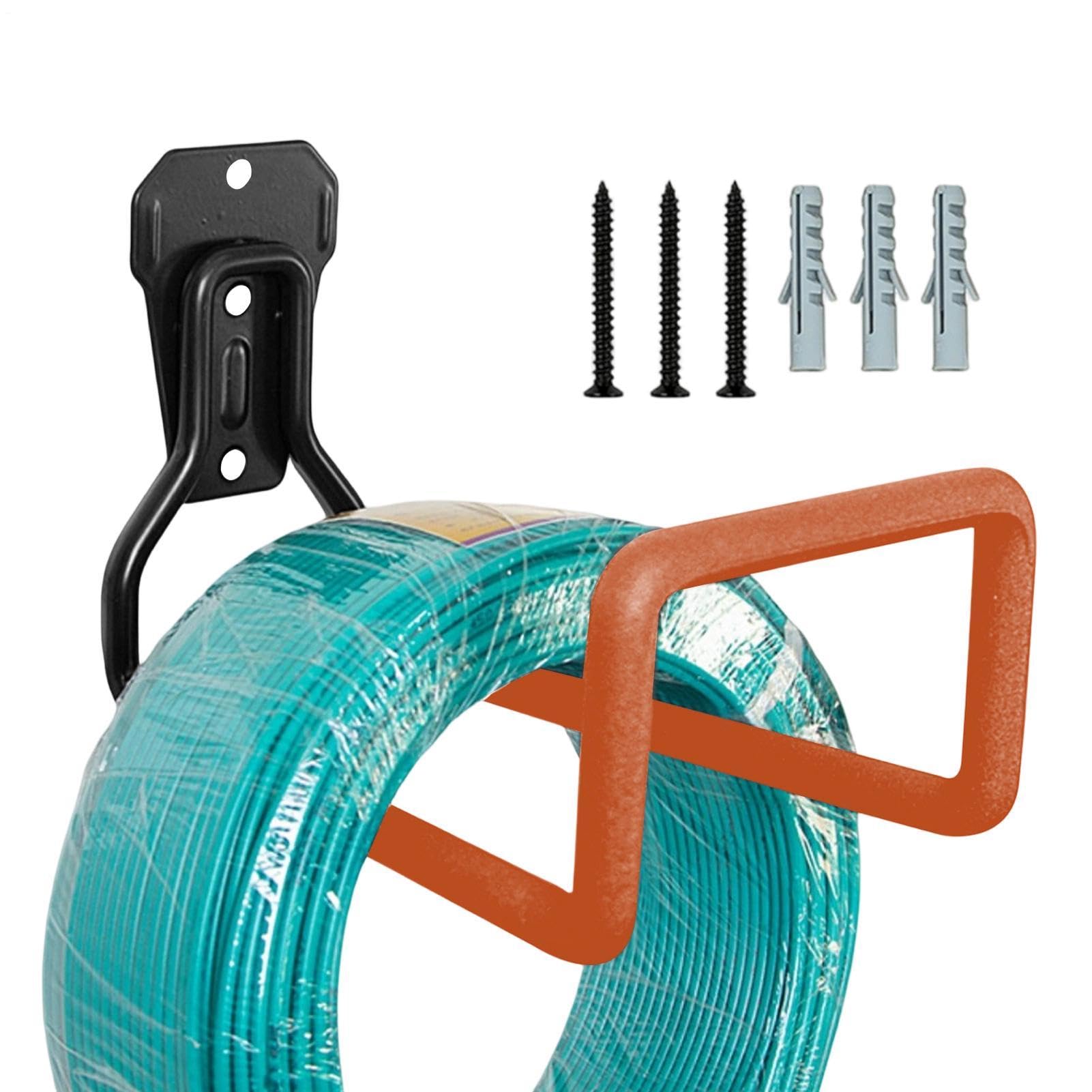 Crochets de rangement pour garage en acier robuste pour suspendre les tuyaux d'arrosage