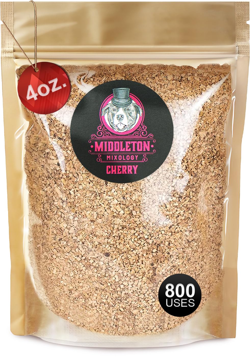 SmokeTop® 4oz Bag - Cocktail Smoker Chips for Old Fashioned Cocktails, Whiskey, & Bourbon - by Middleton Mixology Made in The USA (800 uses) (Cherry)