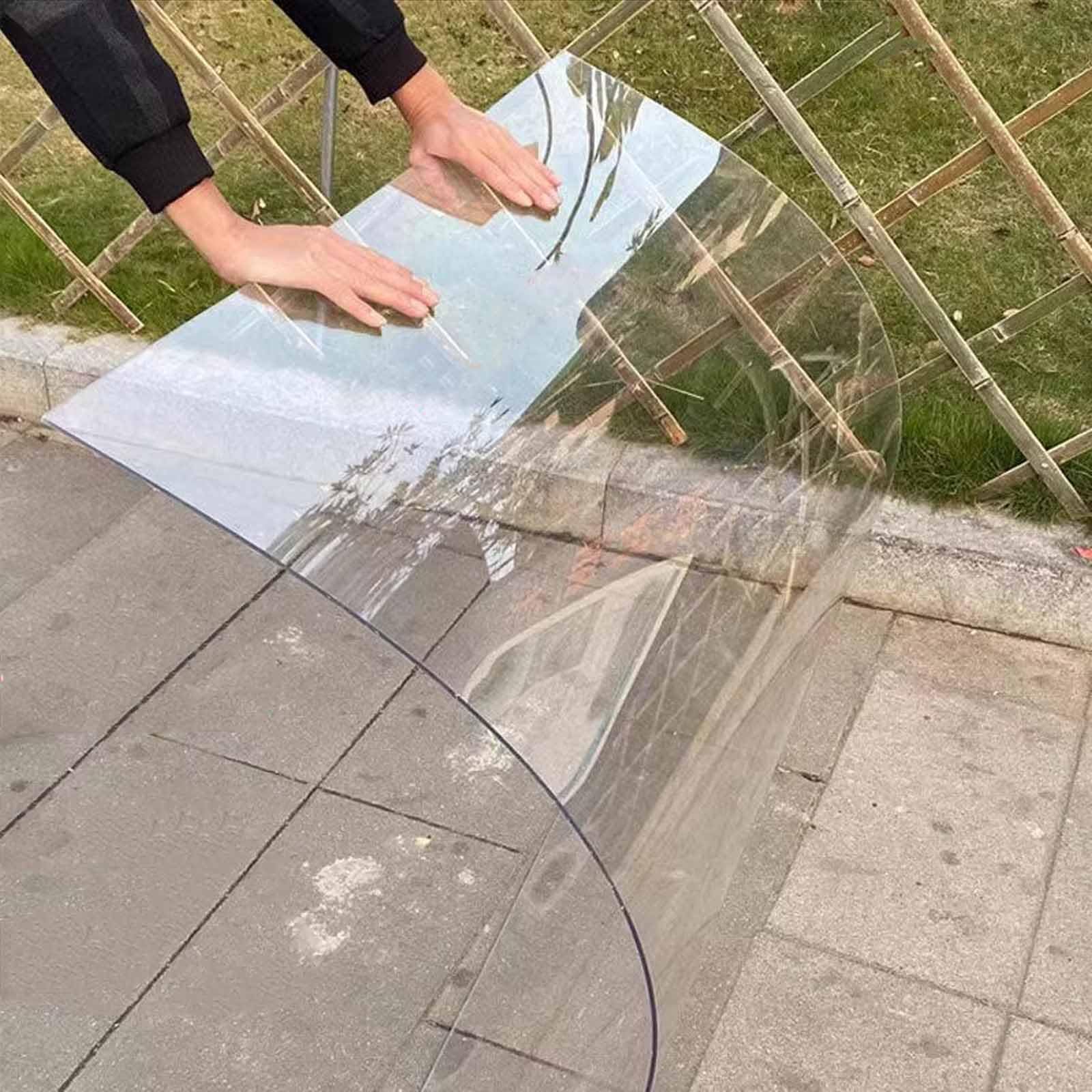 Plaque De Toit En Polycarbonate Transparent - 1,56m X 1m, épaisseur 1mm - Pour Auvent, Serre, Abri