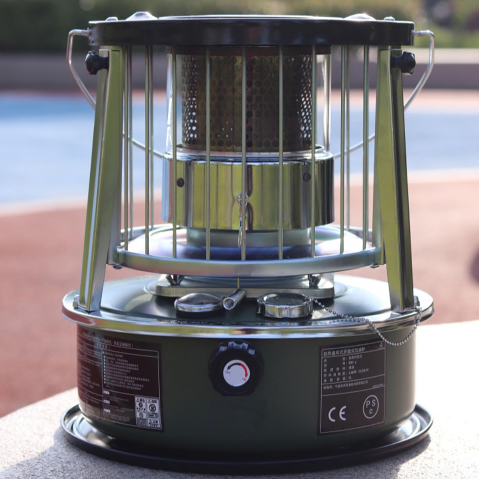 Petroleum Terrassenheizer,Nicht-Elektrischer Heizofen - Höhenverstellbares Angelheizgerät - Für Büro Innenbereich Badezimmer Schlafzimmer Bereich Raum Camping Outdoor