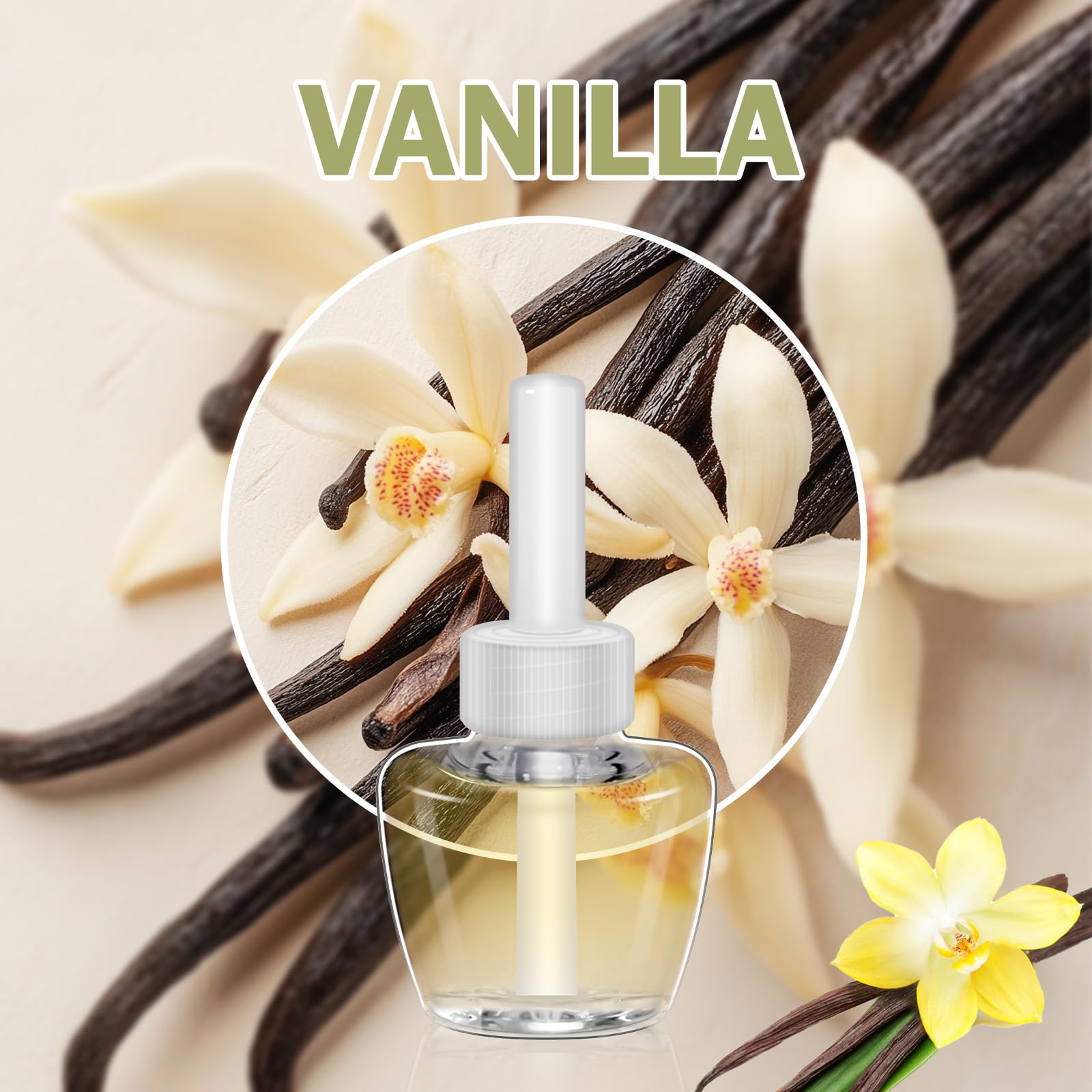 SCENTORINI Flakon zapachowy, waniliowy zapach do pomieszczeń, odświeżacz powietrza do pomieszczeń, 6 x 19 ml, wkłady zapachowe, wkład do wtyczek Air Wick i Glade