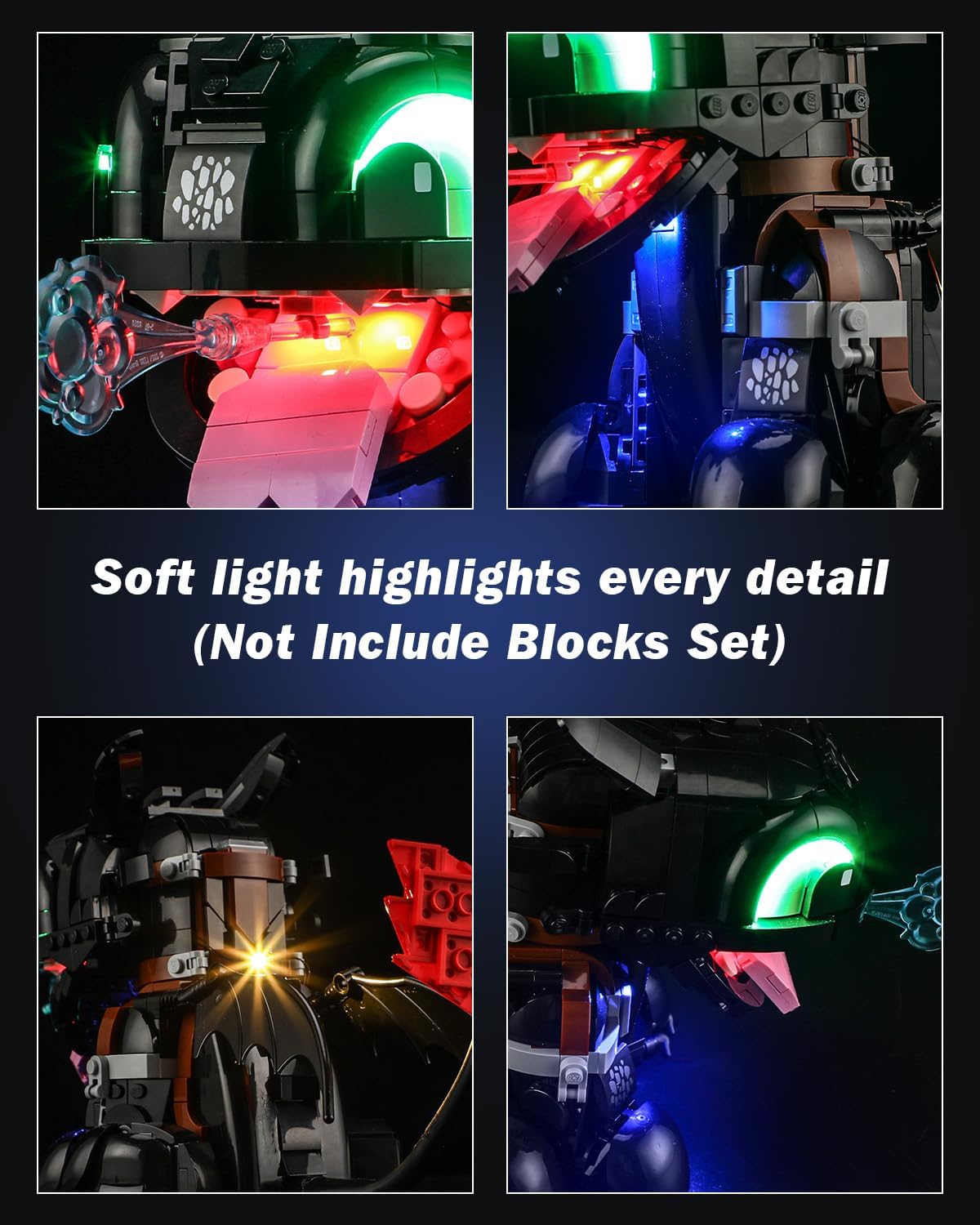 LED Light Kit for Lego 10375 How to Train Your Dragon: Toothless,Compatible with Lego 10375 Building Blocks Model(Not Include Blocks Set)