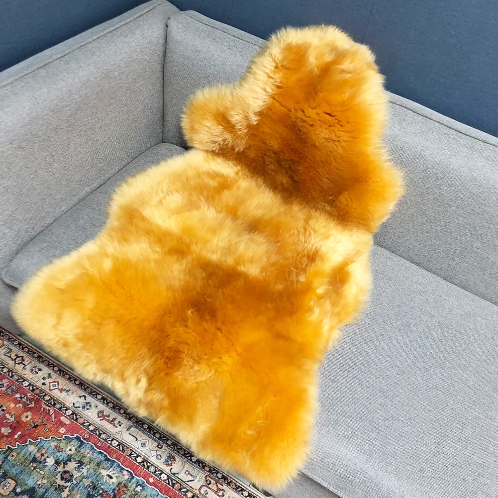 Amazon｜QD-BYM 【多色】 ムートン 長毛 ピースラグ ムートンラグ