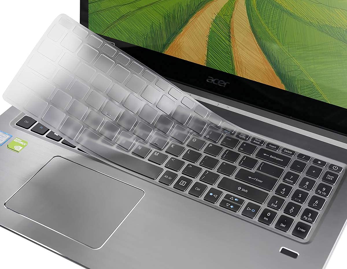 Saco Keyboard Silicone Skin Cover for 2021 Acer Aspire 5 A515-4515.6 Inch Laptop Launch Year 2021 (Not fit for 2022 Models)- Transparent (B09FXSKZXH) Amazon Price History, Amazon Price Tracker