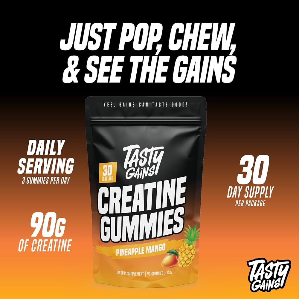 Tasty Gains Creatine Gummies – Easy Boost for Your Workouts in 2025