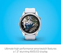 Vista 4 de Garmin epix Pro (Gen 2), 42mm, High Performance Smartwatch, Advanced Training Technology, Built-in Flashlight, Whitestone Silver with Whitestone Band