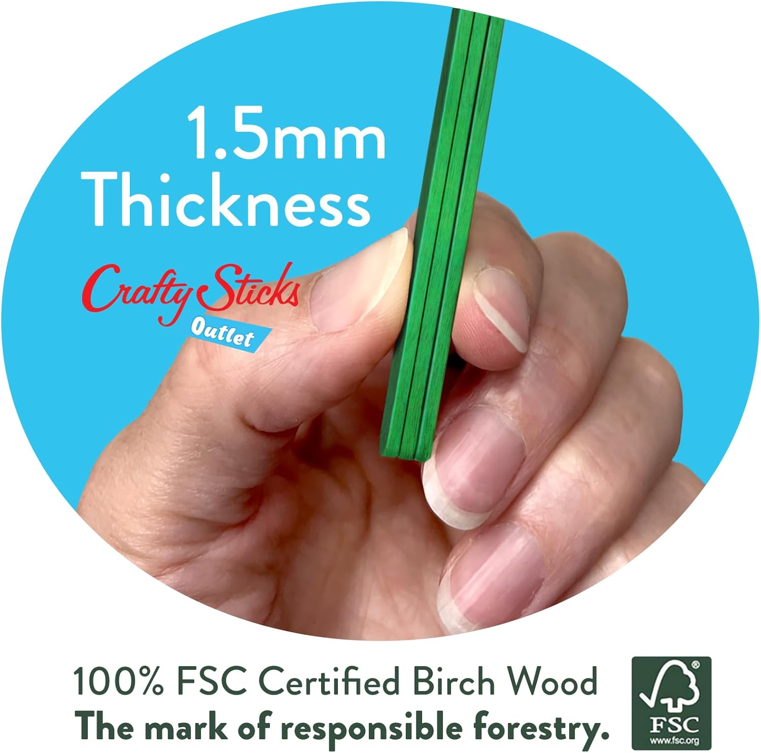 600 Pack Green Jumbo Craft Sticks 6 Inch, Wooden Popsicle Sticks for Crafts and STEM