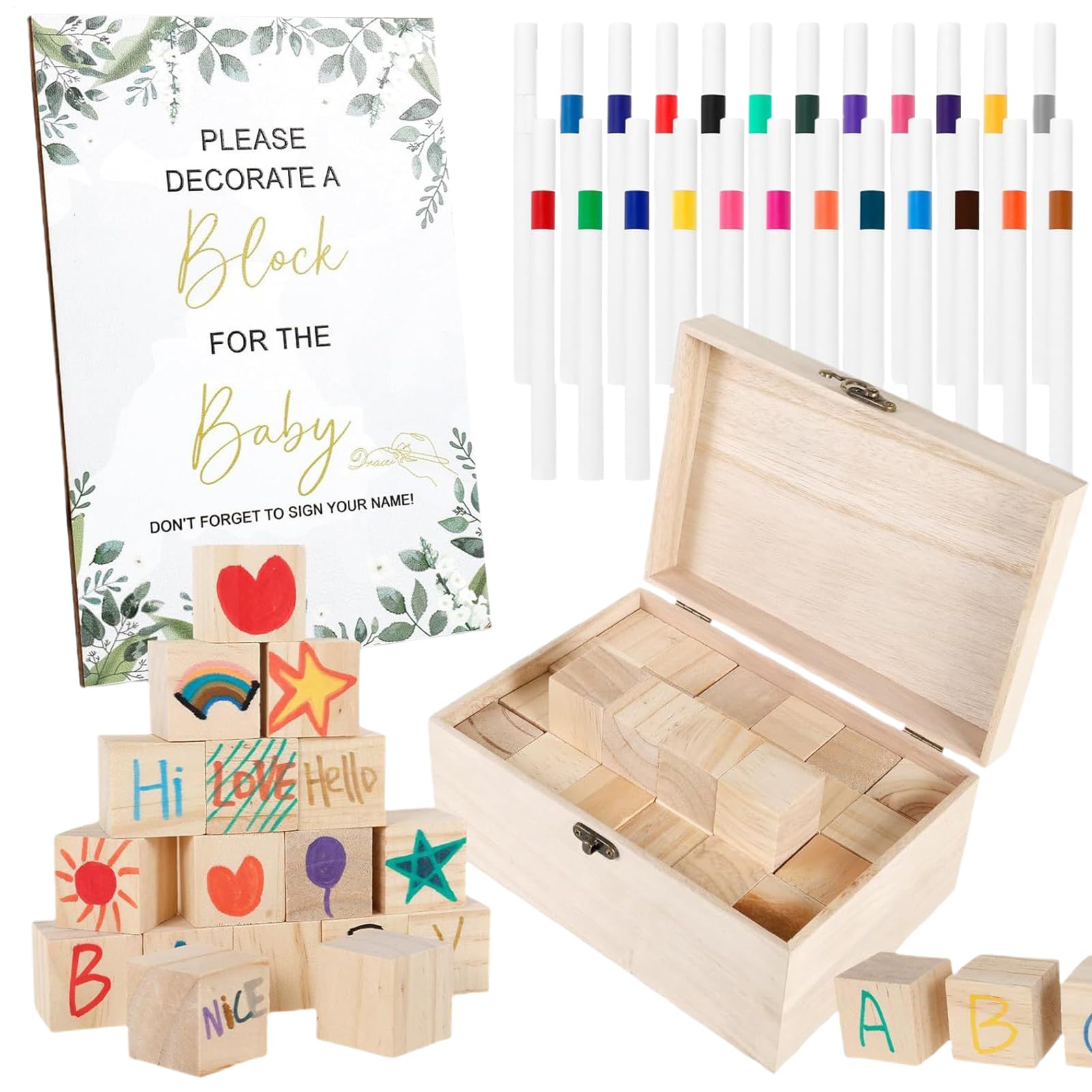 Generisch Babyparty Spiele Schilder Set Lustiges Andenken Mit 24 Markern