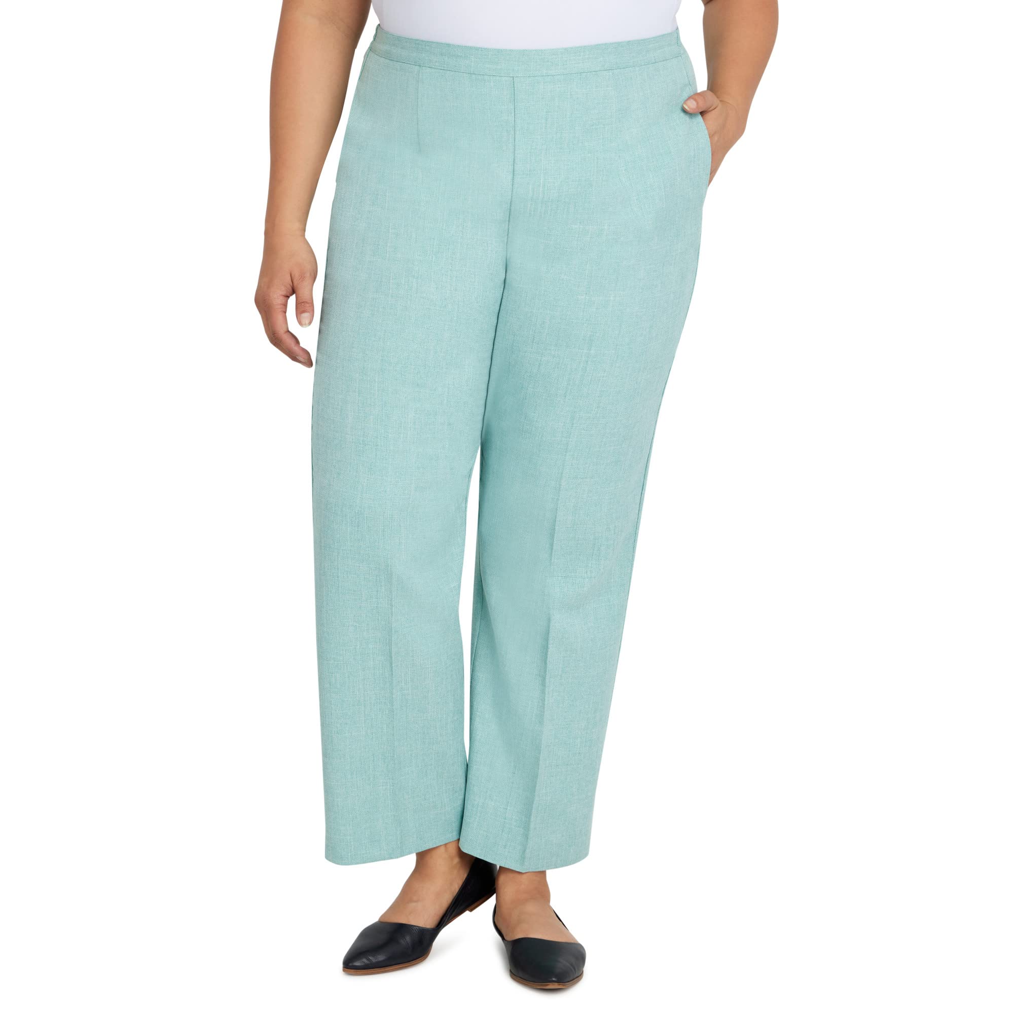 Alfred Dunner Womens Plus-Size Petite Chic Short Length Pant