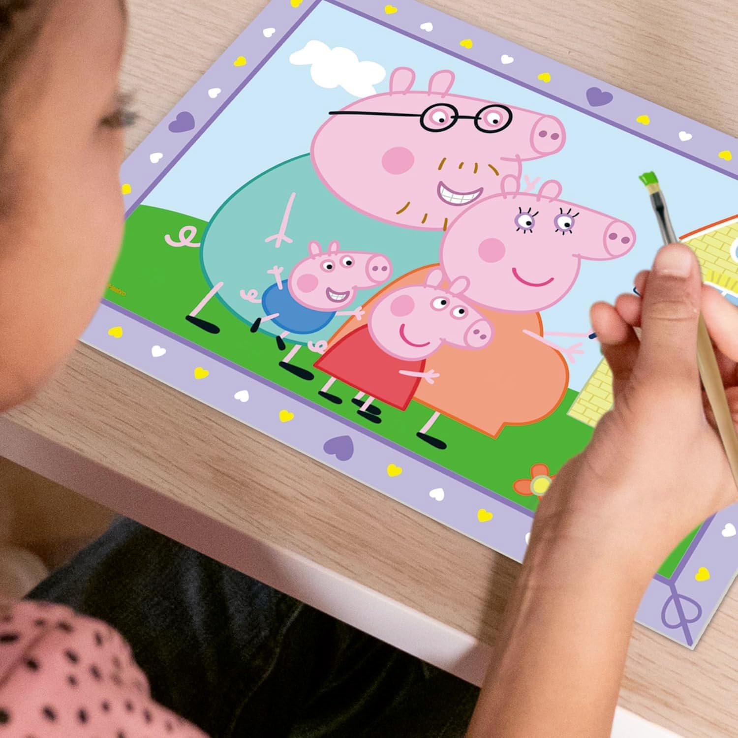 Ravensburger - CreArt Junior Series: Peppa Pig, Painting by Numbers, Kids Painting Set, Educational Game, Gift Idea for Boys and Girls 5 Years, 2 Planks 32 x 22 cm
