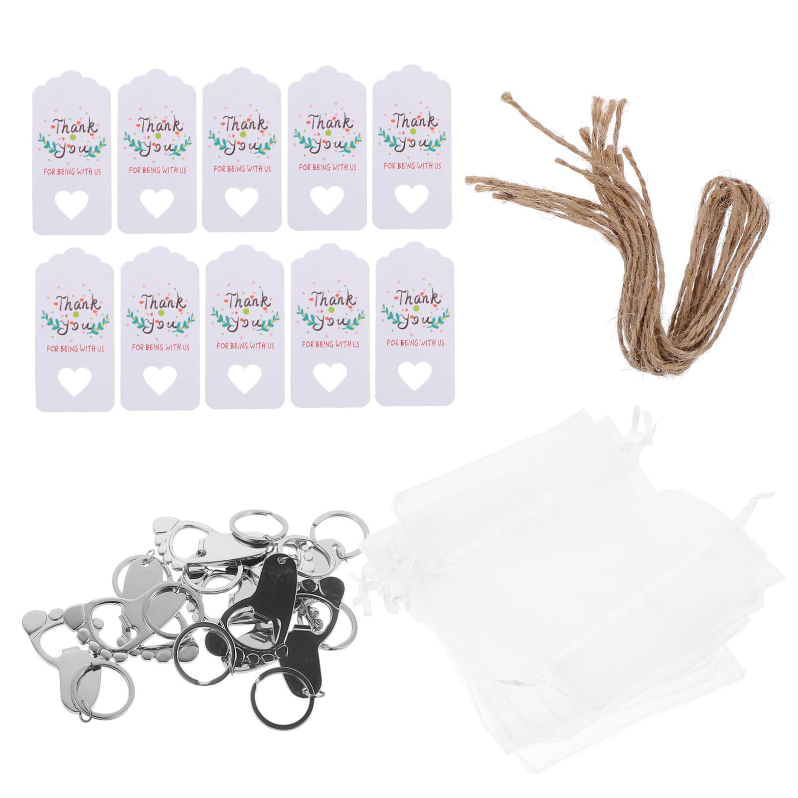Alipis Babyparty Gastgeschenke 10 Stück Silber Metall mit Karten