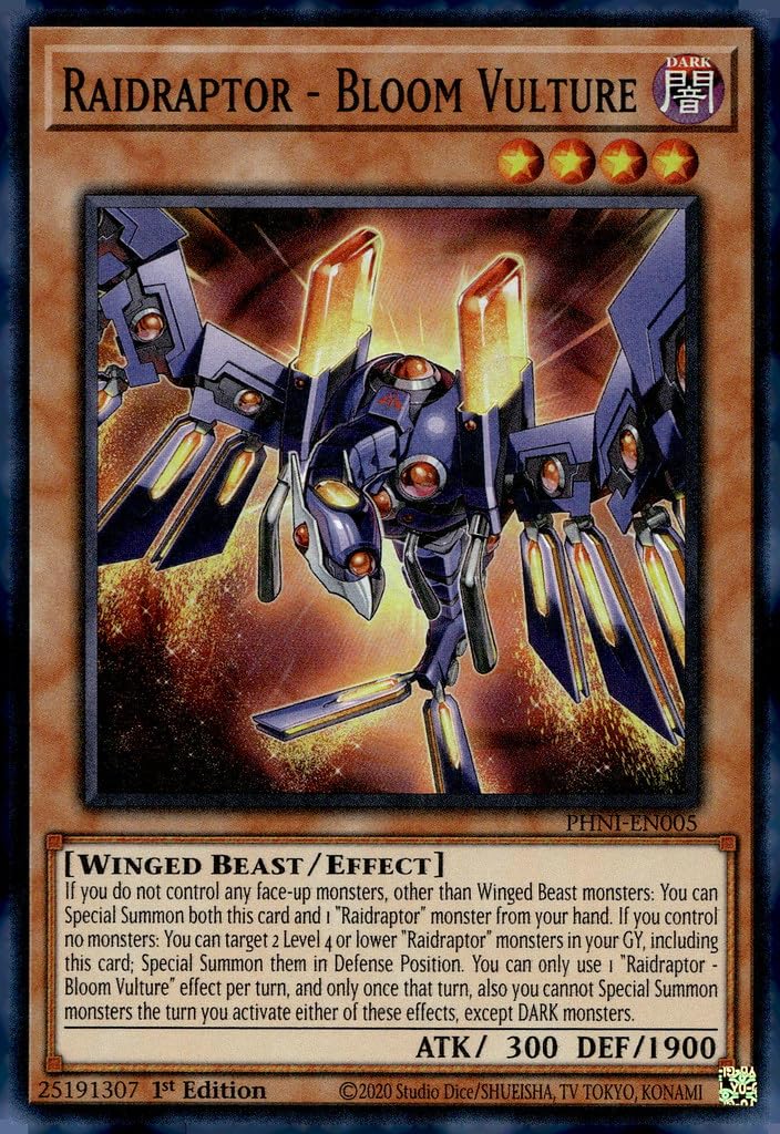 yugioh new raidraptor cards YU-GI-OH! - Bloom Vulture - PHNI-EN005 - Super Rare Effect Xyz Monster ONE PIECE CARD GAME Amount of Sleeves:70 japanese product