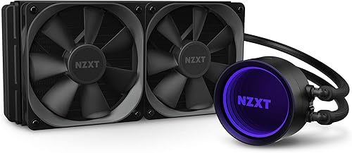 NZXT Kraken X53 9.449in - RL-KRX53-01 - Enfriador líquido de CPU AIO RGB - Diseño de espejo infinito giratorio - Bomba mejorada - Alimentado por CAM