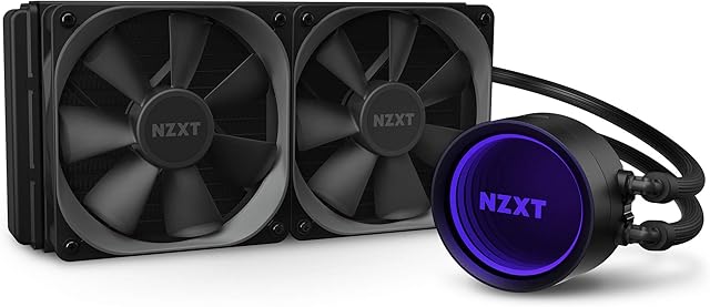NZXT Kraken X63 280mm - RL-KRX63-01 - AIO RGB CPU Liquid Cooler - Rotating Infinity Mirror Design - Improved Pump - Powered By CAM V4 - RGB Connector - Aer P 140mm Radiator Fans,Black,Kraken X Gen 3