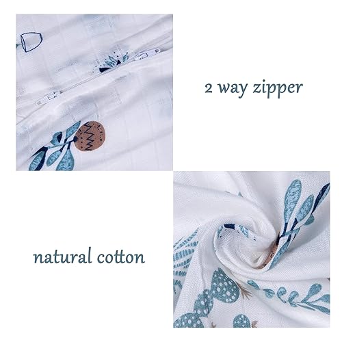 Miniatura 5 de Saco de dormir de muselina para niños pequeños de 0.5 TOG GRANDE, saco de dormir ligero y transpirable, manta de verano para 3 a 5 años, sacos de