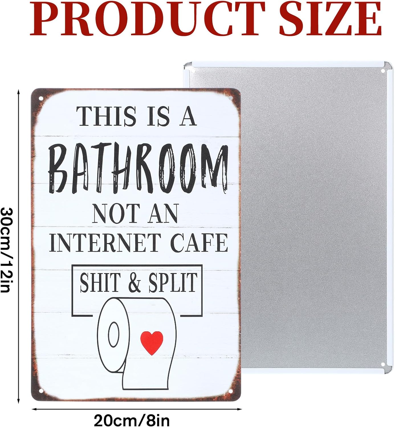 Funny Sarcastic Bathroom Wall Art Decor Signs This Is A Bathroom Not An Internet Cafe Quotes Toilet Signs For Home Bathrooms Restroom Door Bar Club Wall Decor Vintage Metal Tin Sign - Image 2
