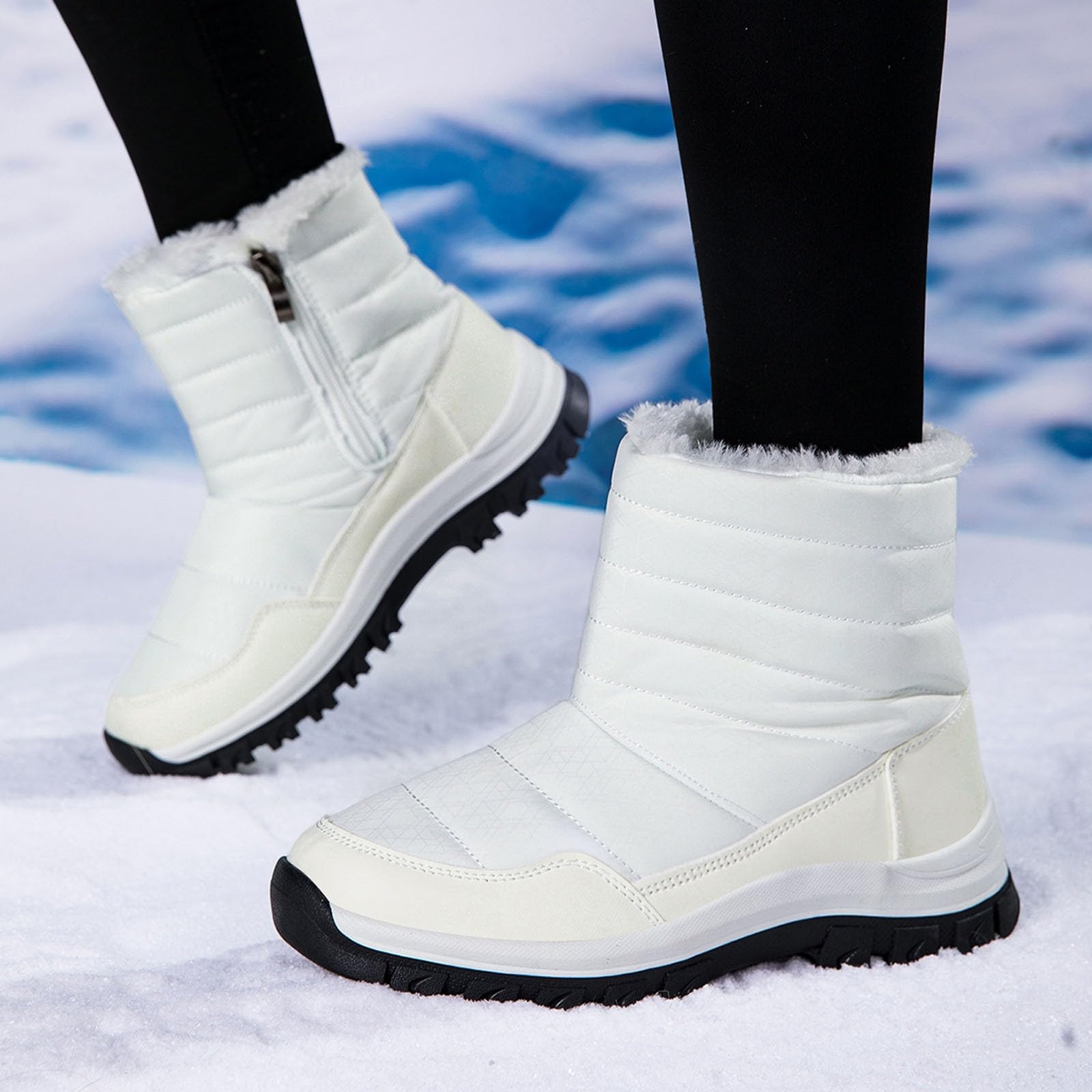Stivaletti 2026 Stivali Invernali, Foderati, Termici, Antiscivolo, Comodi, con Suola Casual, da Trekking, Per Tempo Freddo, Donne e Ragazze, Alla Moda Bassi Donna