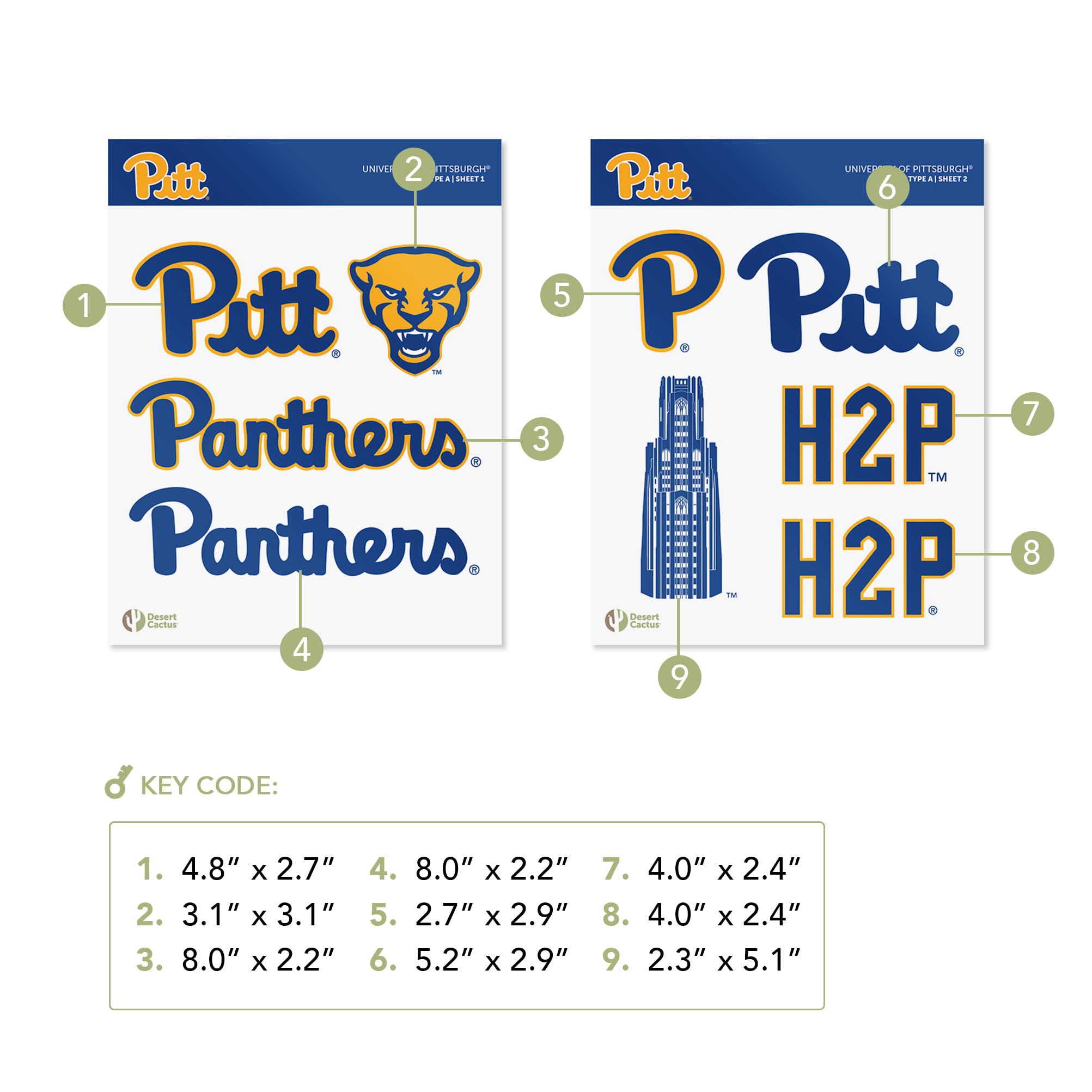 University Of Pittsburgh Sticker Decal - Vinyl Laptop, Car, Water Bottle Decal - Officially Licensed - View #3