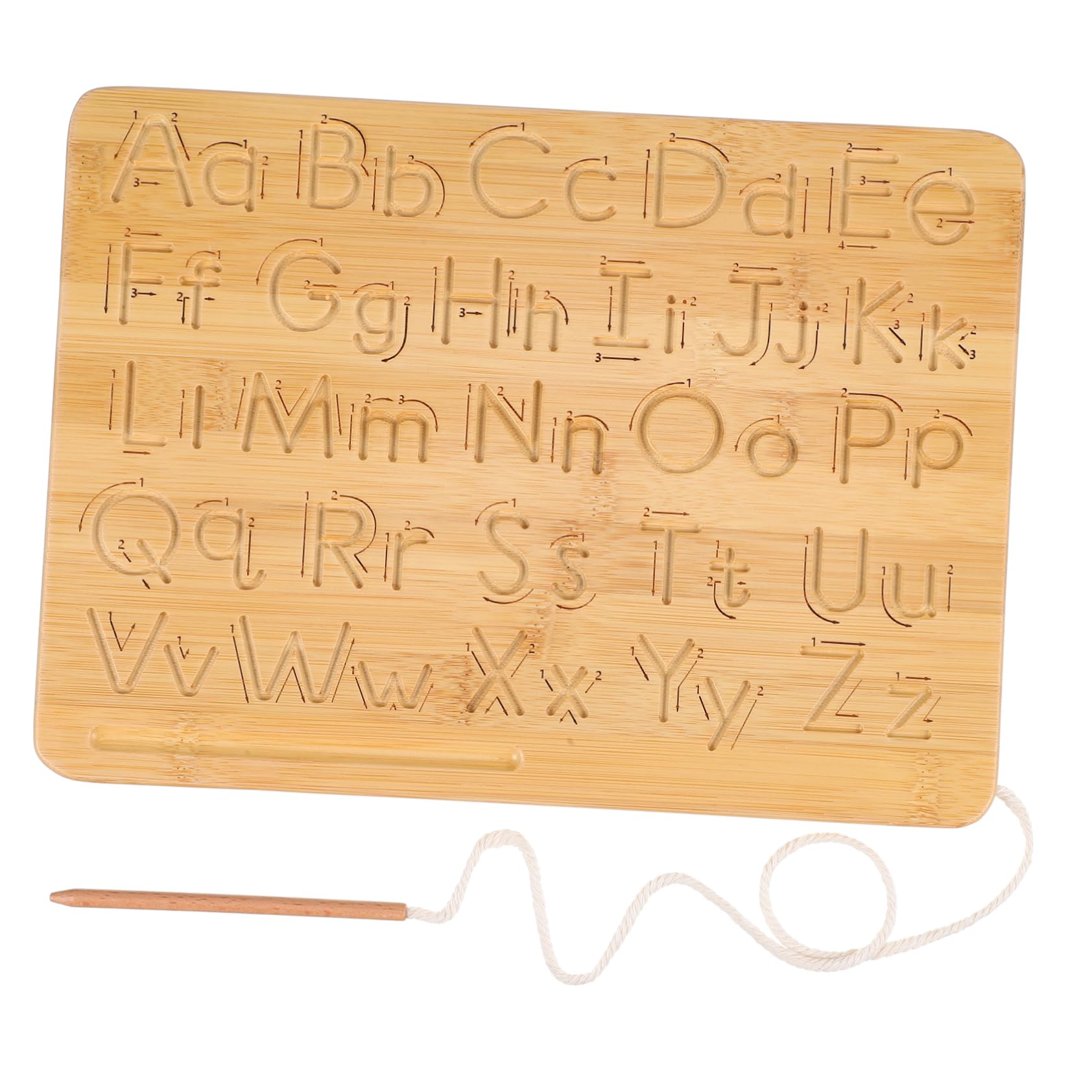 VICASKY Holz Übungstafel für Zahlen und Buchstaben Doppelseitig für Kinder