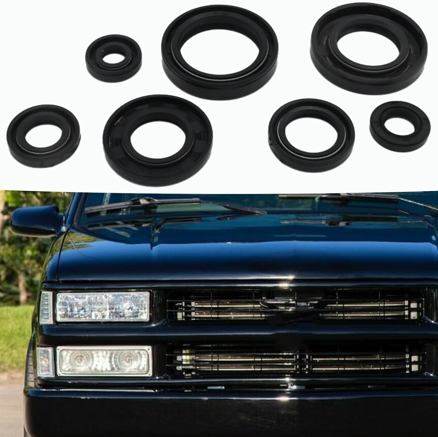 7Pcs Engine Oil Seals Kit Tusk Engine Oil Seal Replacement for Yamaha Blaster 200 YFS200 1988-2006 Crank Shift Shaft Seal