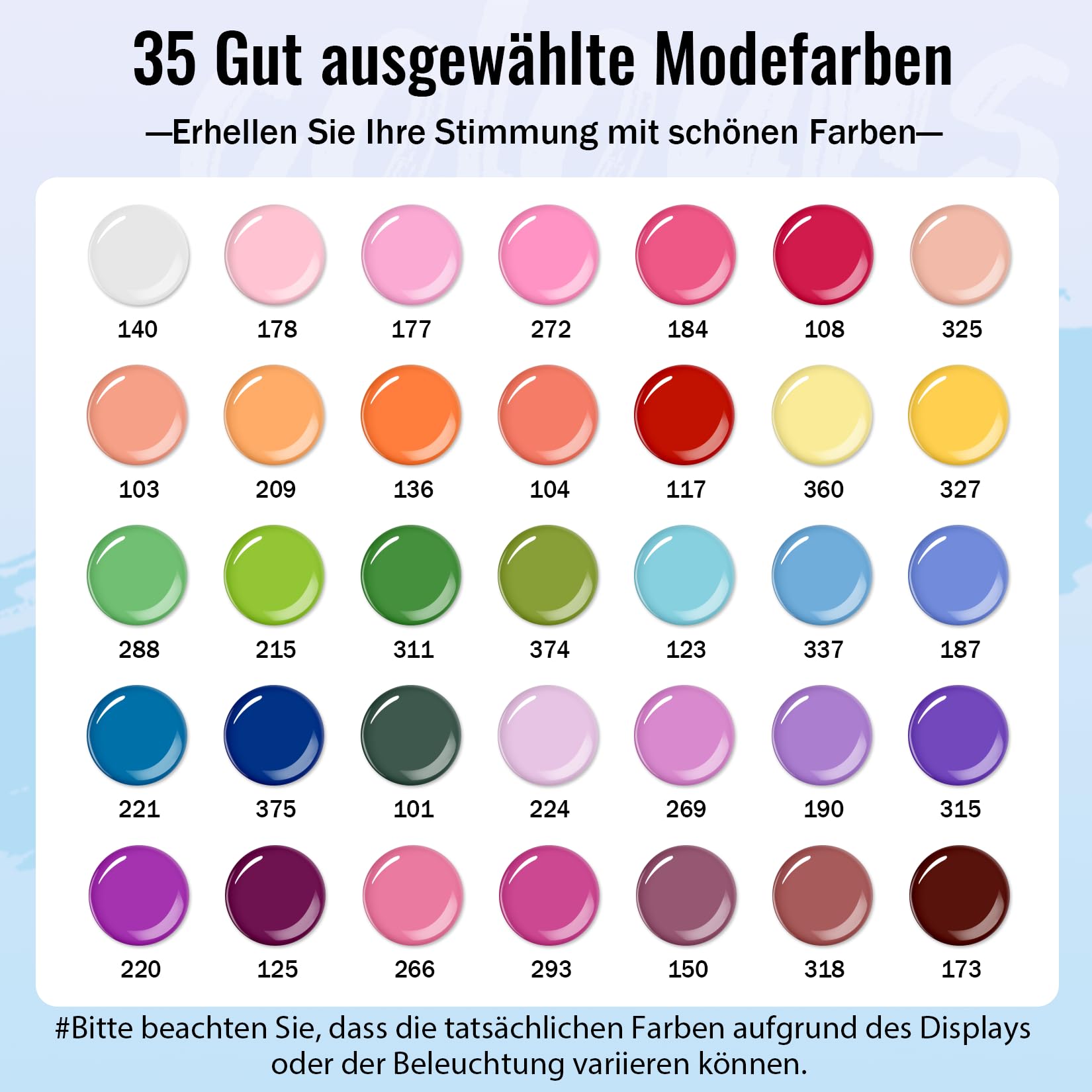 VANREESA U V Nagellack Set, Gelnägel Starterset mit Professioneller Elektrische Nagelfräser 35 Farben Gelnägel Set mit 48W U V/LED Nagellampe Rosa Orange Grün Maniküre Starter Kit Geschenk für Frauen