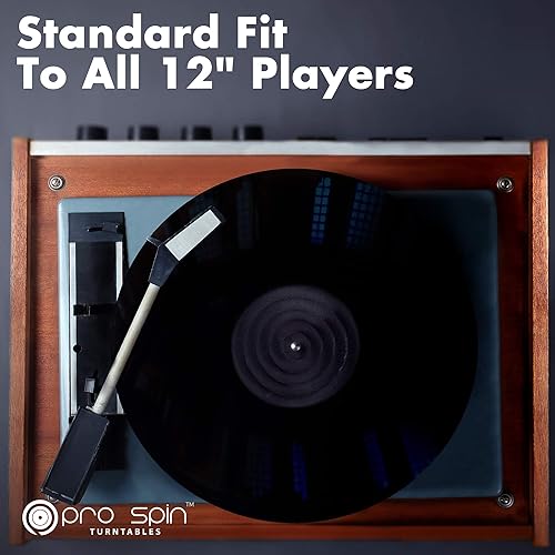 Miniatura 46 de PRO SPIN Green Glow - Tapete acrílico para tocadiscos vintage de vinilo de 12 pulgadas, cubierta antiestática, reduce el ruido y los sonidos