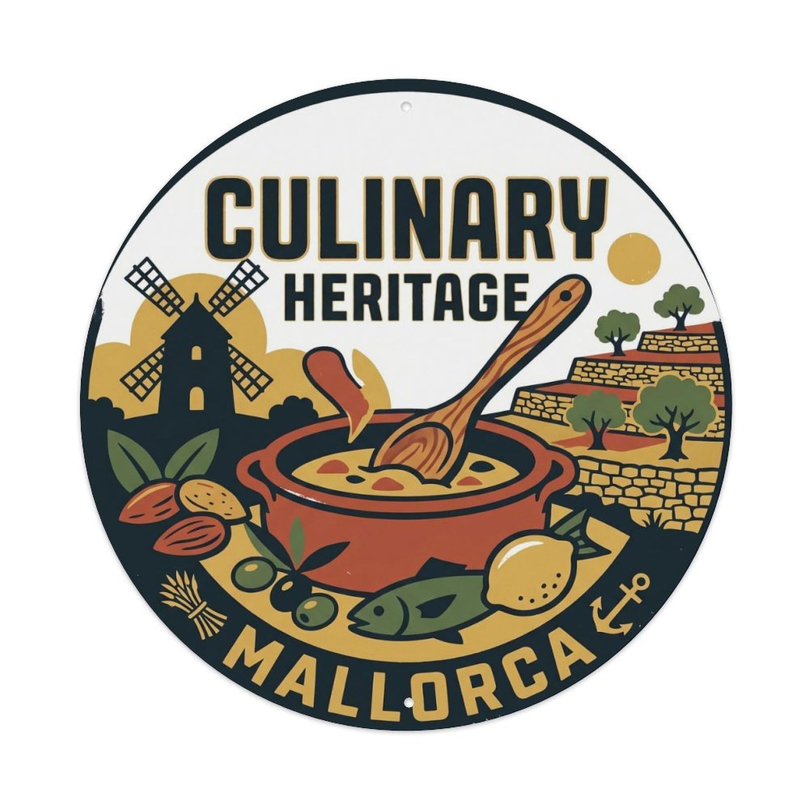 Mallorca Culinary Island Market Local Travel Metal Tin Sign