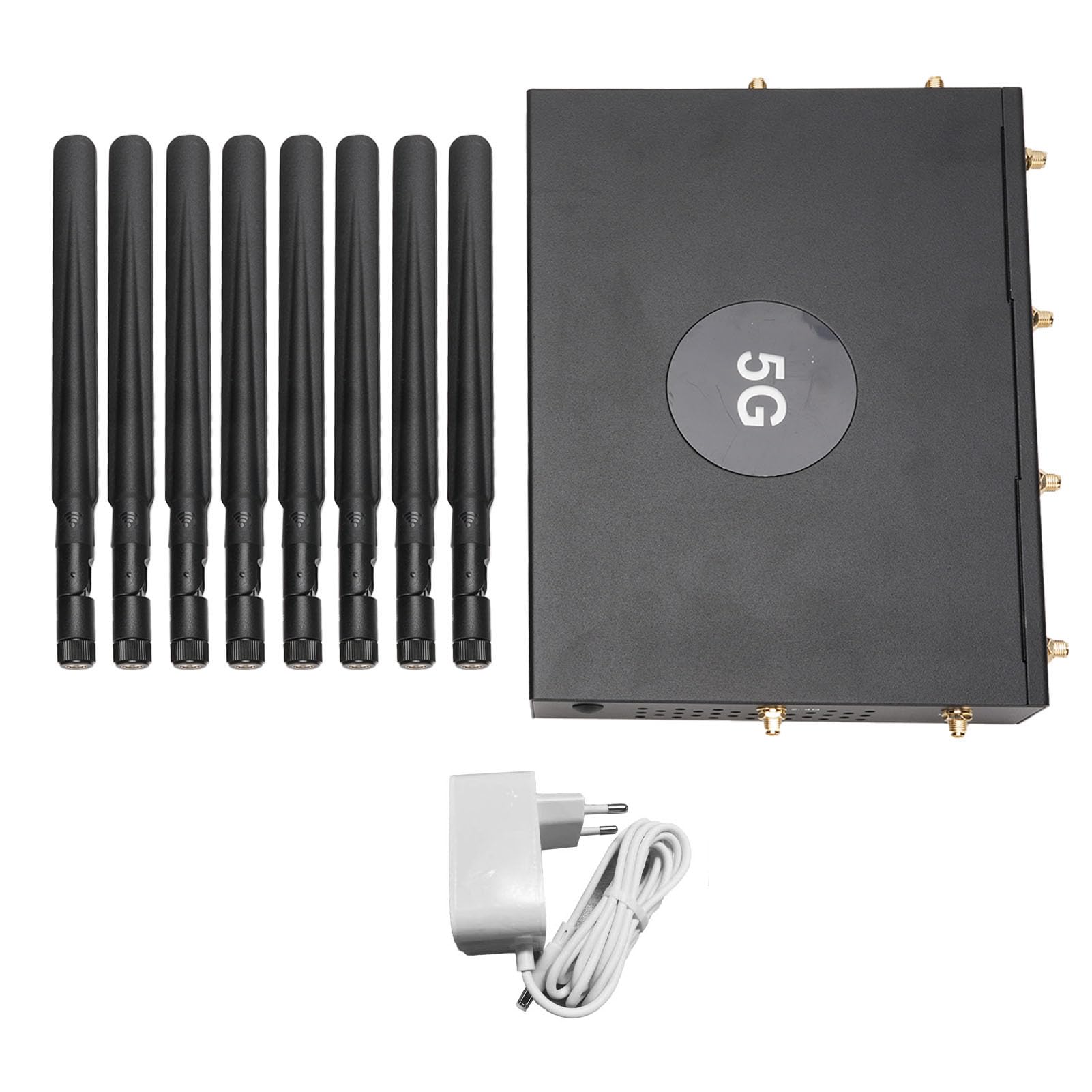 Lazmin112 Router WiFi 6 CPE, Modem 5G NR SA NSA velocità Ultraveloce 4,67 Gbps, Tecnologia 4x4 MU MIMO OFDMA per 100 Dispositivi, con Slot per Scheda SIM Porte WAN LAN, per (Spina europea)