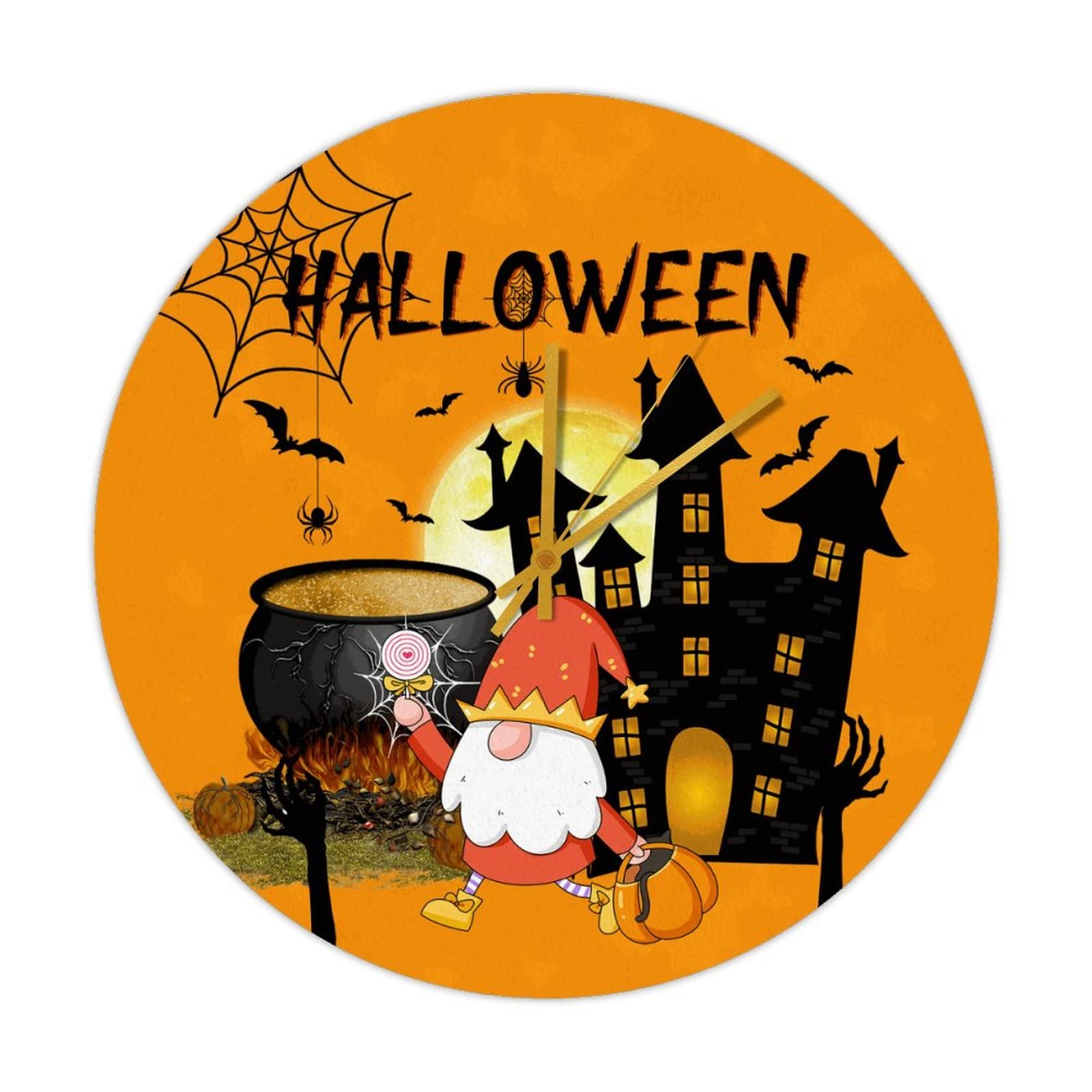 Horloge vintage château d'Halloween pour salon et chambre à coucher