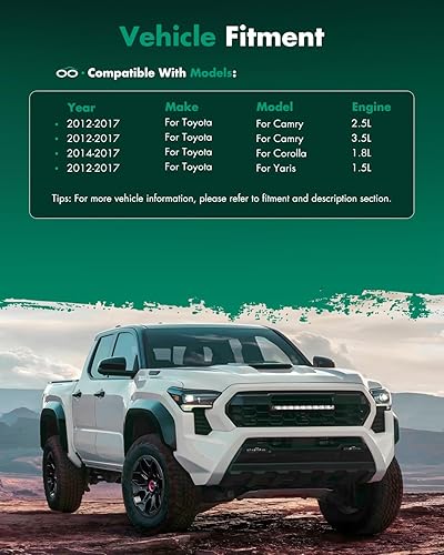 Miniatura 7 de SCITOO Espejo retrovisor lateral del pasajero apto para 2012-2015 2016 2017 para Toyota Camry 2015 Corolla 2014-2017 para Yaris Espejo de puerta