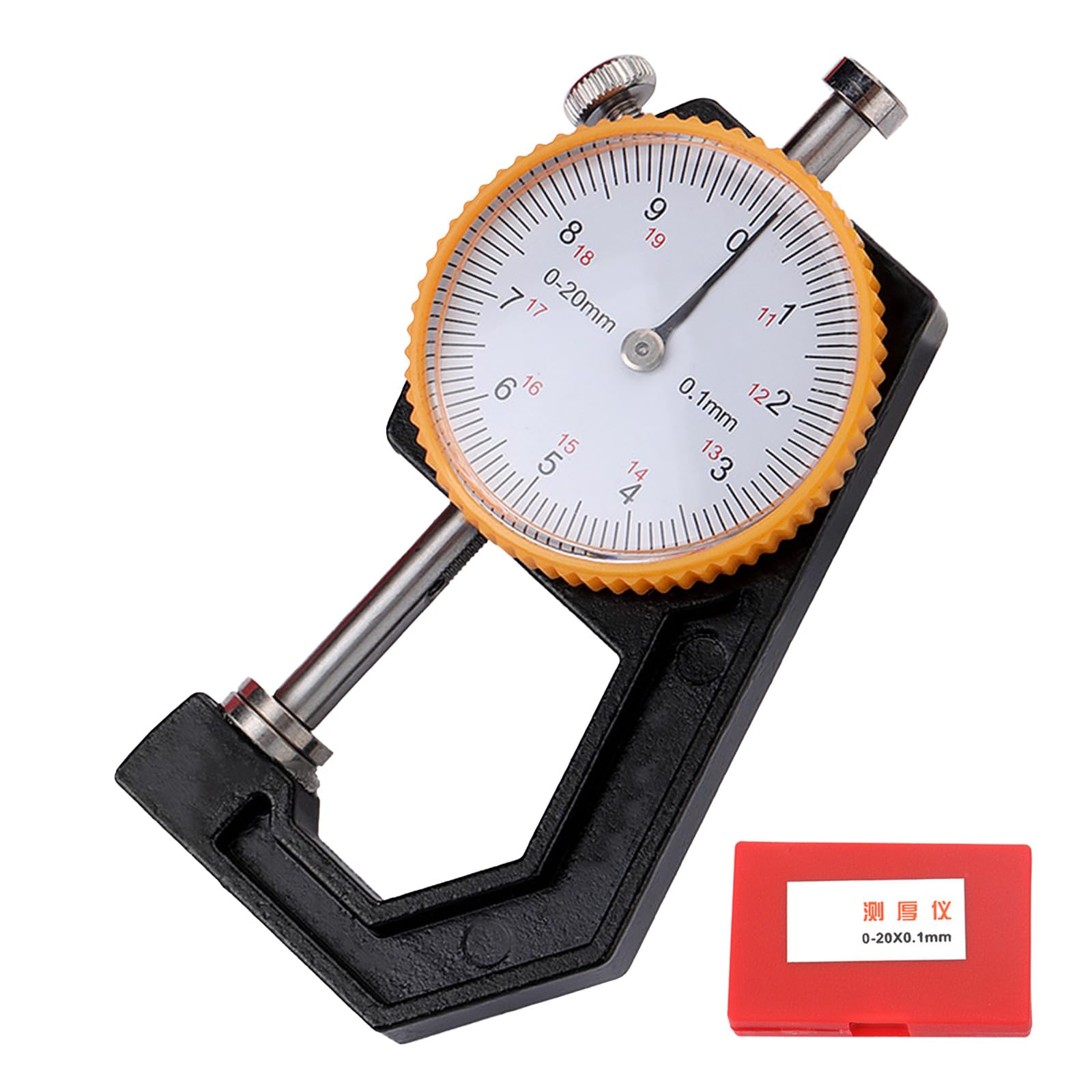 Buxuaaaa Multicolor Professional Flat Head Thickness Gauges Measuring Tool 0-20Mm, With 0.1Mm Accuracy Suitable For Various Measuring Tasks Dials Thickness Tester