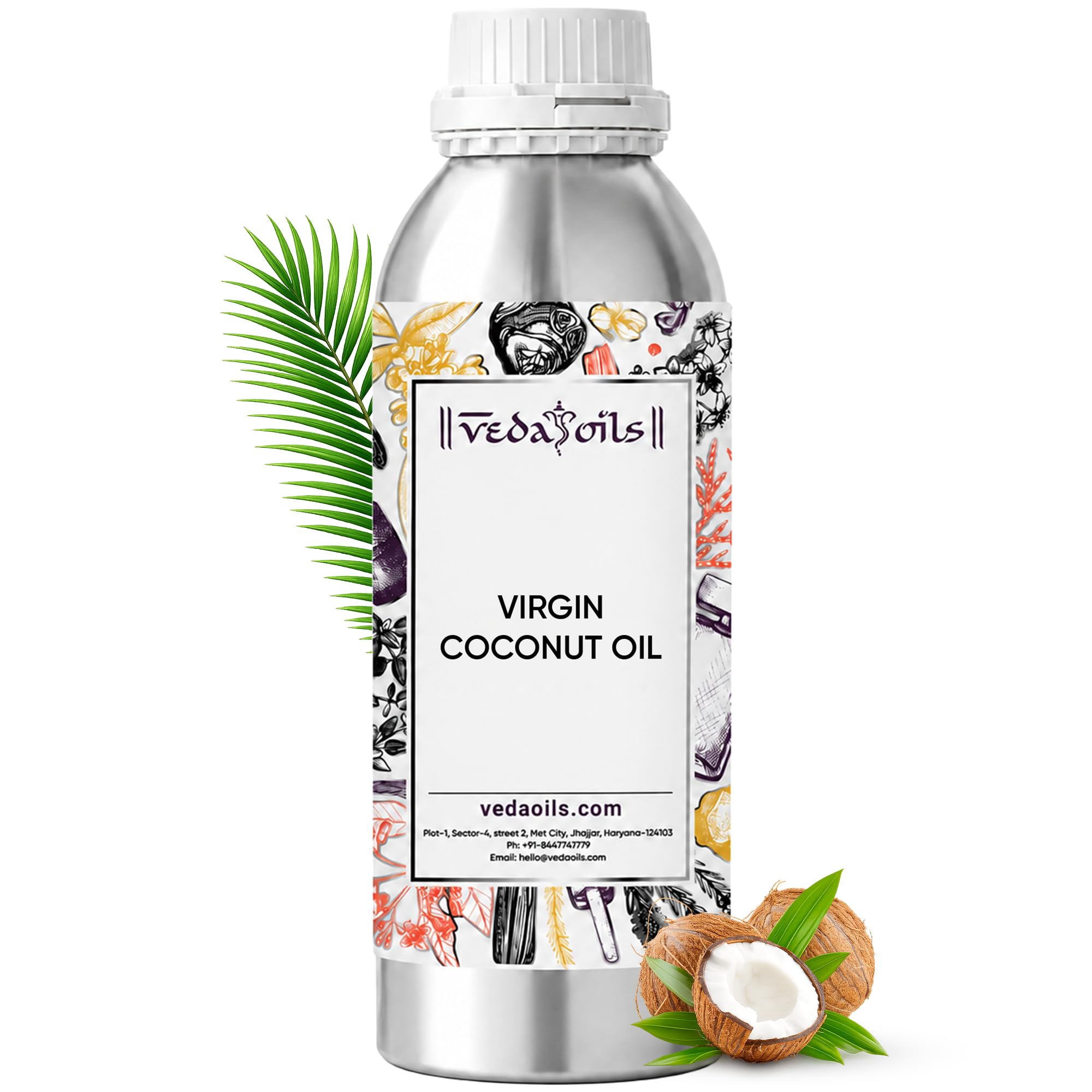 VedaOils Virgin Coconut Oil for Hair & Skin 500ml | 100% Pure & Natural Lightweight Oil | Hydrates, Nourishes, Strengthens Hair & Softens Skin | Non-Greasy & Easy Absorbing-image-26