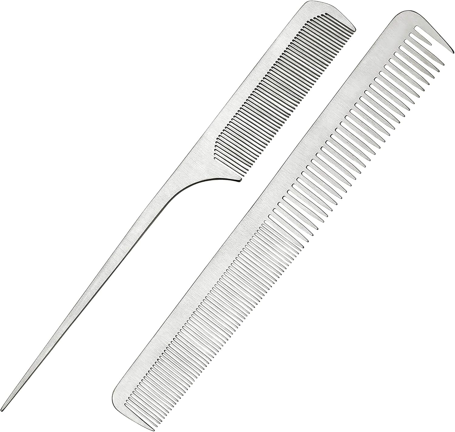 CCbeauty 2-Packs Metal Barber Comb Set Pack for Men & Women ...